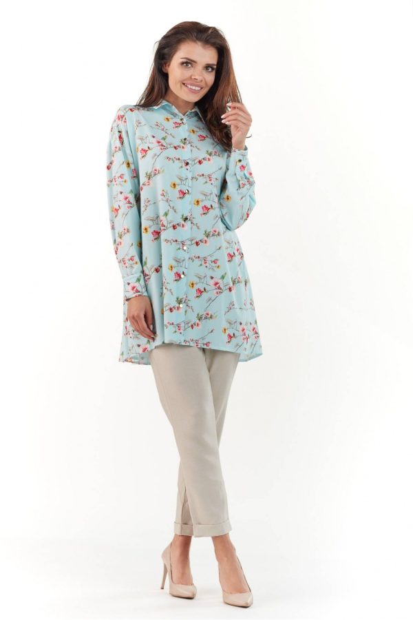 blue Long sleeve shirt model 140059 Infinite You