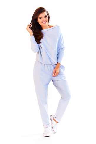 Grey Suit in Playsuits For Women with Cotton and Spandex