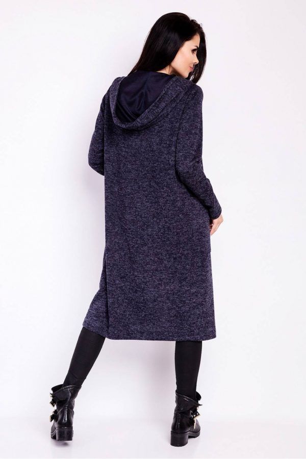 Navy Blue Cardigan in Cardigans For Women, Ponchos with Spandex, Polyester and Viscose