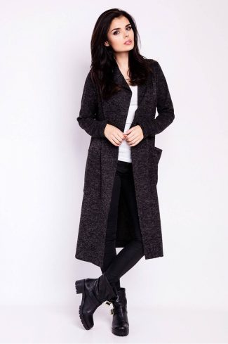Grey Cardigan in Cardigans For Women, Ponchos with Spandex, Polyester and Viscose