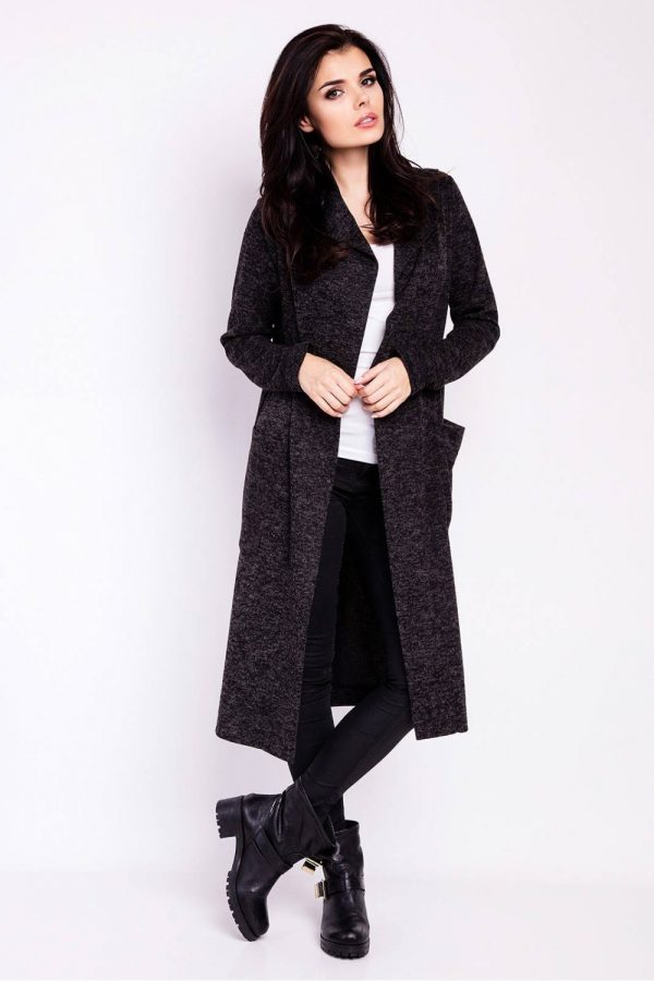 Grey Cardigan in Cardigans For Women, Ponchos with Spandex, Polyester and Viscose