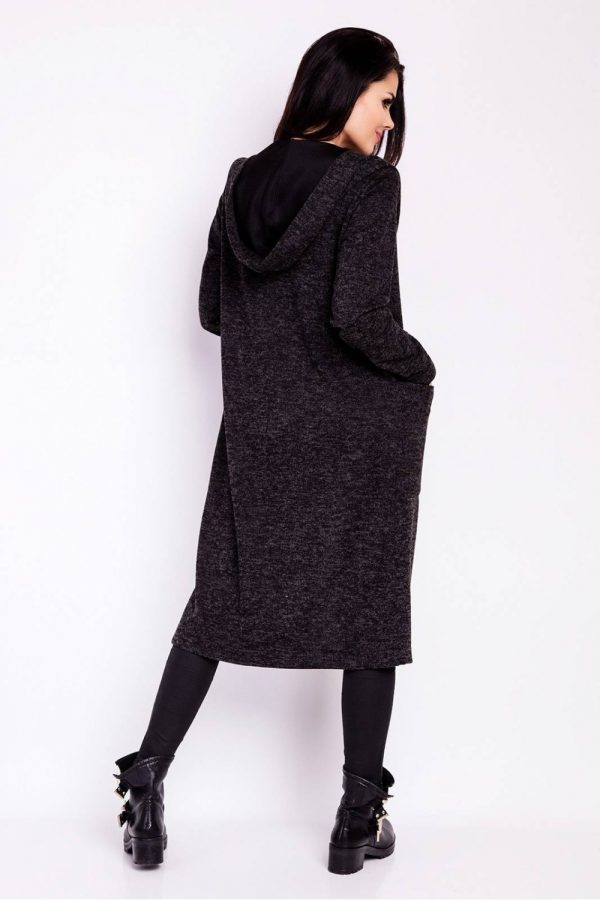 Grey Cardigan in Cardigans For Women, Ponchos with Spandex, Polyester and Viscose