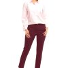 868064 Red Women Trousers in Formal Trousers For Ladies with Cotton, Spandex and Nylon