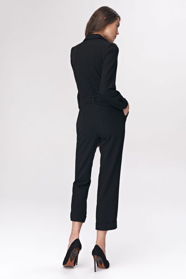 Black Suit in Playsuits For Women with Spandex, Polyester and Viscose