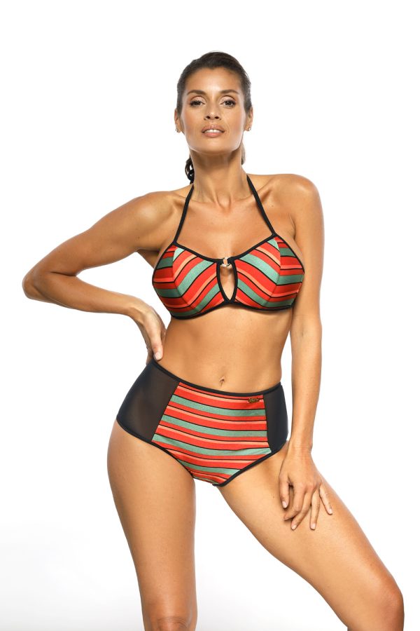 Orange Swimsuit Two Piece in Two-Piece Swimsuits, Tops, Swimsuit Bottoms with Spandex and Polyamide