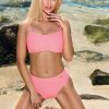 Pink Swimsuit Two Piece in Two-Piece Swimsuits, Tops, Swimsuit Bottoms with Spandex and Polyamide