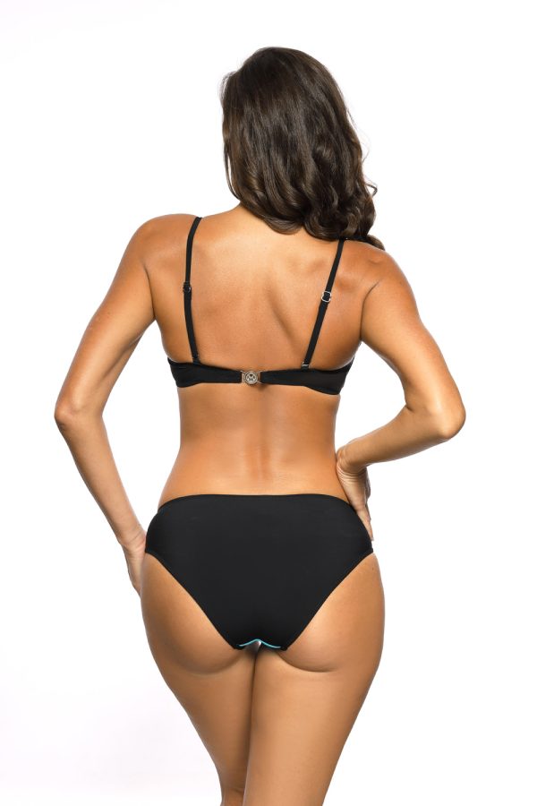 Black Swimsuit Two Piece in Two-Piece Swimsuits, Tops, Swimsuit Bottoms with Spandex and Polyamide
