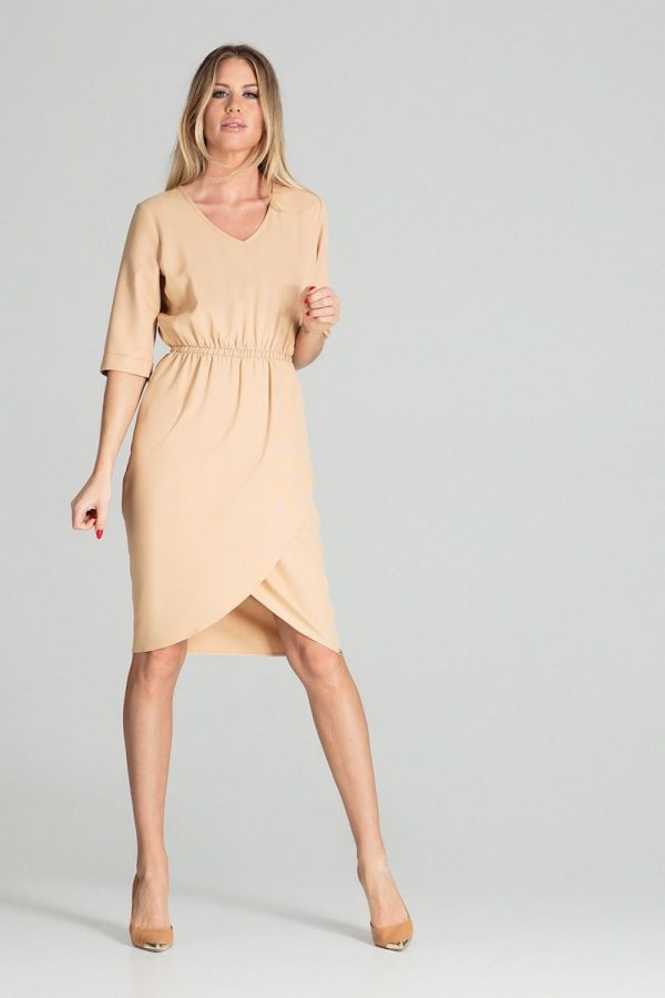 beige Daydress model 141739 Figl