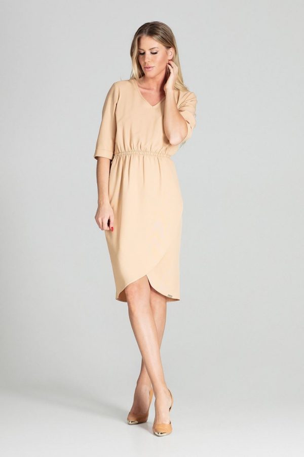 beige Daydress model 141739 Figl