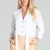 White Shirt in Shirts For Women with Spandex and Polyester