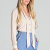 Beige Shirt in Shirts For Women with Spandex and Polyester