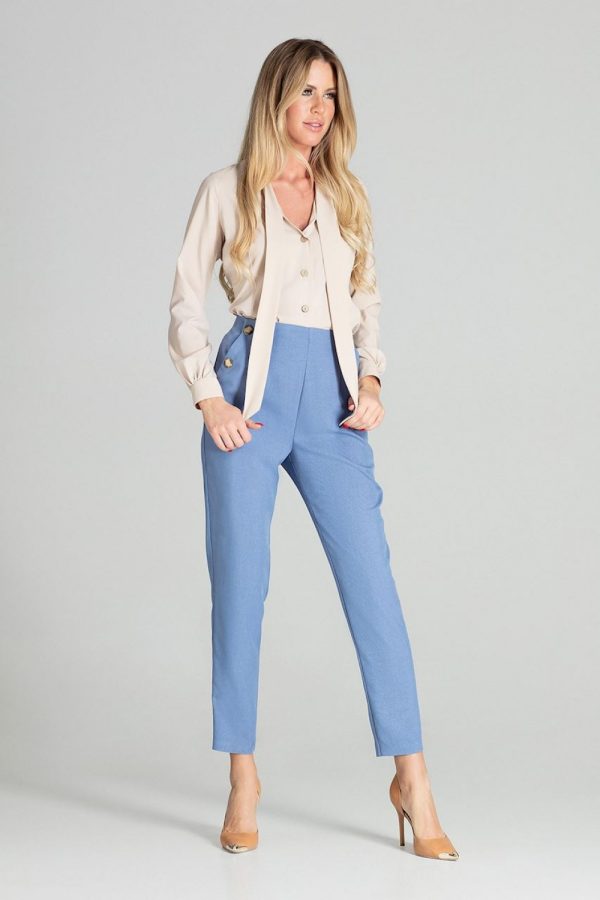 Beige Shirt in Shirts For Women with Spandex and Polyester