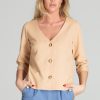 Beige Shirt in Shirts For Women with Polyester