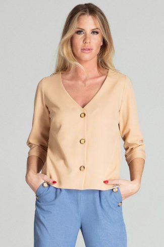 beige Shirt model 141754 Figl