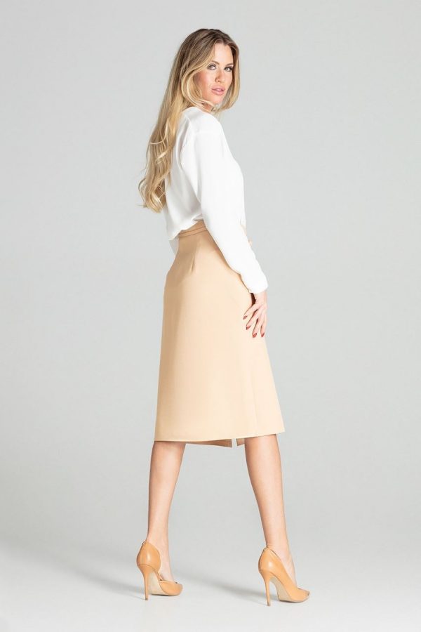 Beige Skirt in Skirts with Polyester