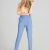 Blue Trousers in Casual Pants For Women with Polyester