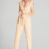 Beige Suit in Playsuits For Women with Polyester