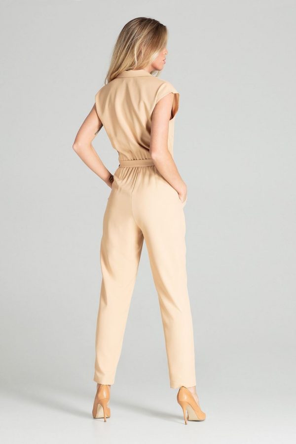Beige Suit in Playsuits For Women with Polyester