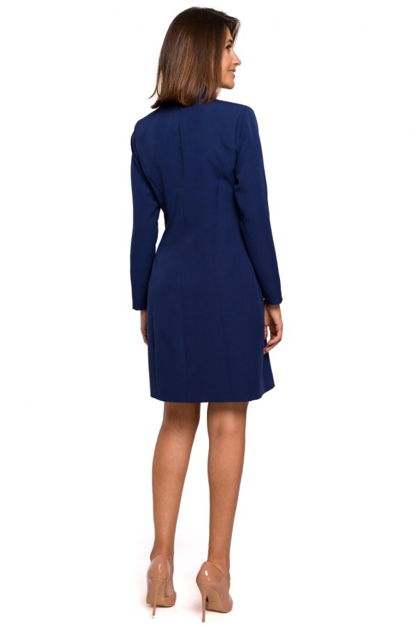 Navy Blue Daydress in Day Dresses with Spandex and Polyester