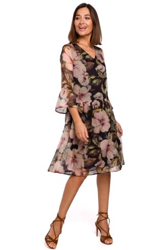 Black Daydress in Day Dresses with Polyester