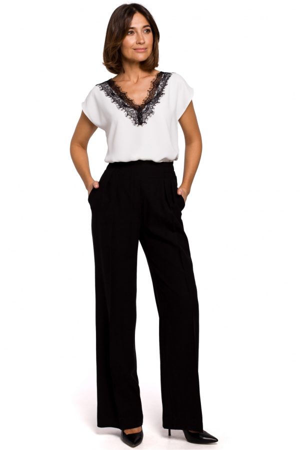 Beige Blouse in Women`s Blouses, Tunics with Spandex and Polyester