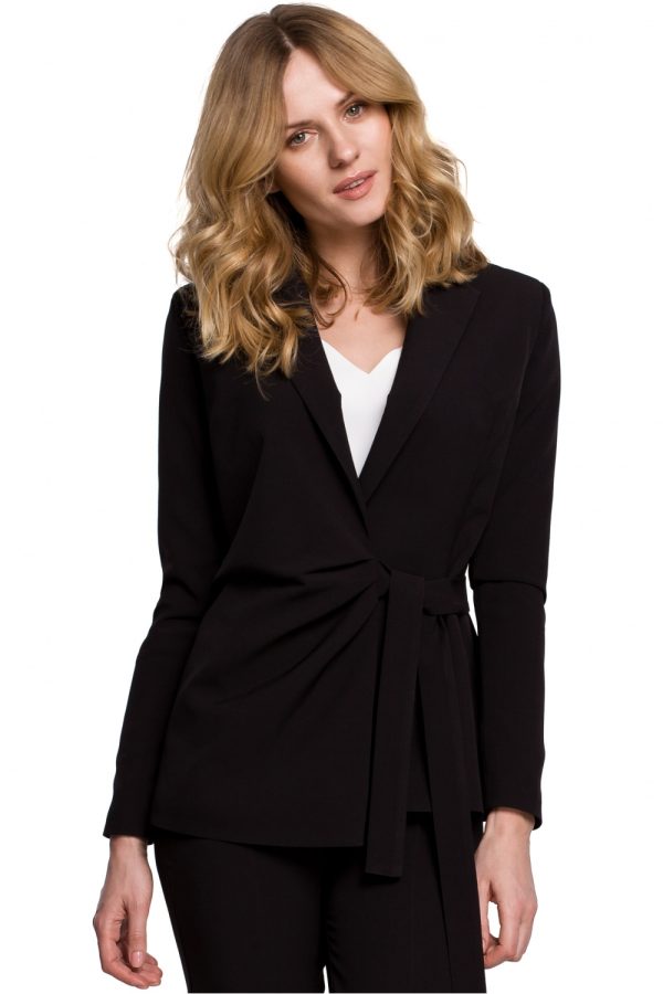 Black Jacket in Jackets, Vests For Women with Spandex and Polyester