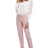 Pink Trousers in Casual Pants For Women with Spandex and Polyester