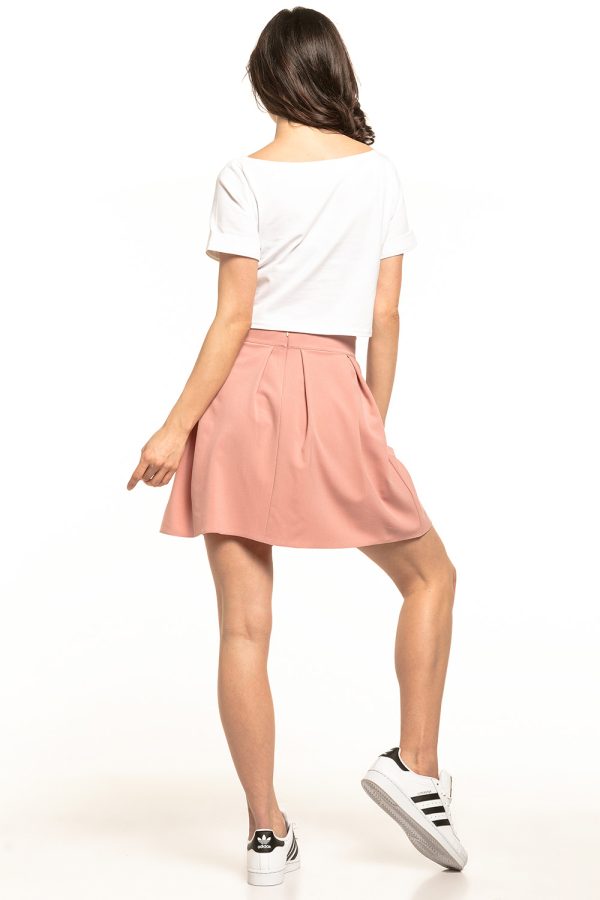 Pink Short Skirt in Skirts with Spandex and Polyester