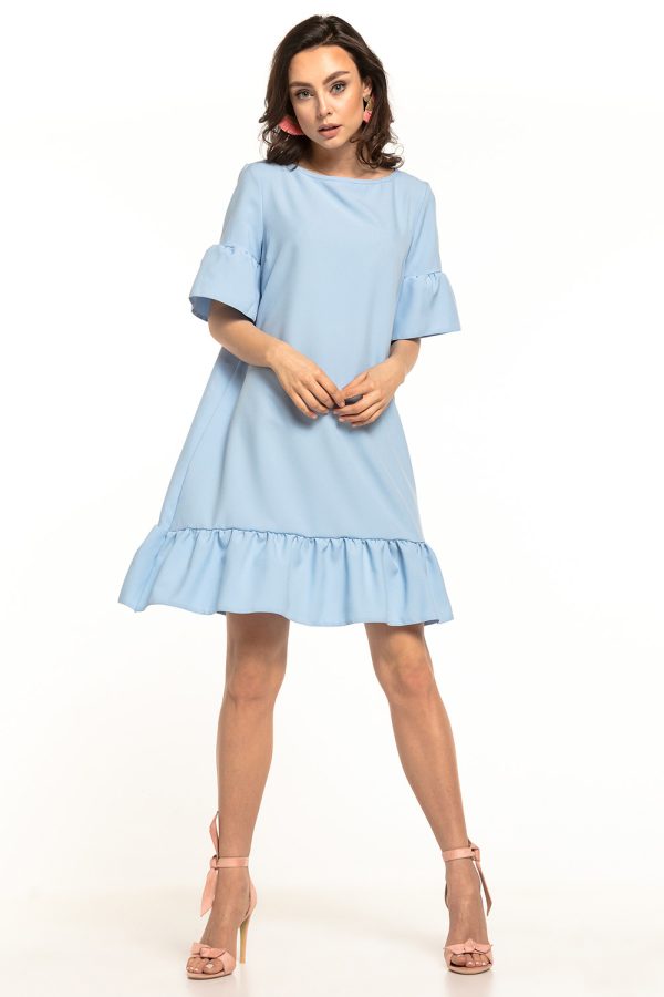 Blue Daydress in Day Dresses with Spandex and Polyester