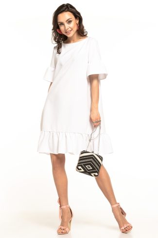 White Daydress 4 in Spandex and Polyester