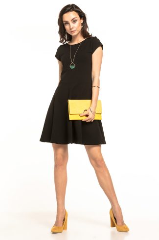 Black Daydress in Day Dresses with Cotton, Spandex and Polyester