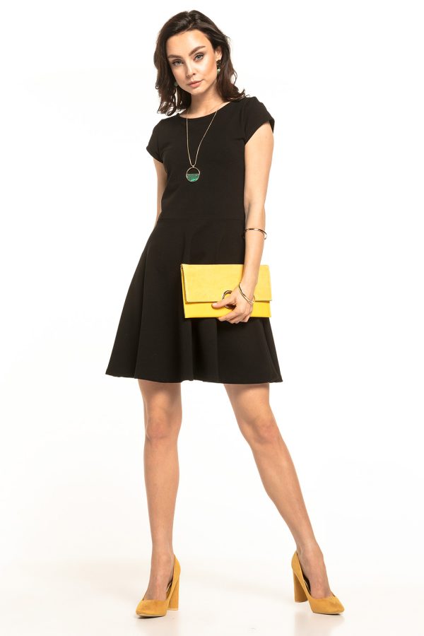 Black Daydress in Day Dresses with Cotton, Spandex and Polyester