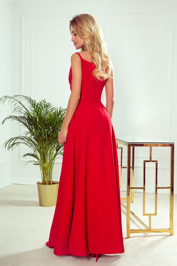 Red Long Dress in Evening Dresses with Spandex and Polyester