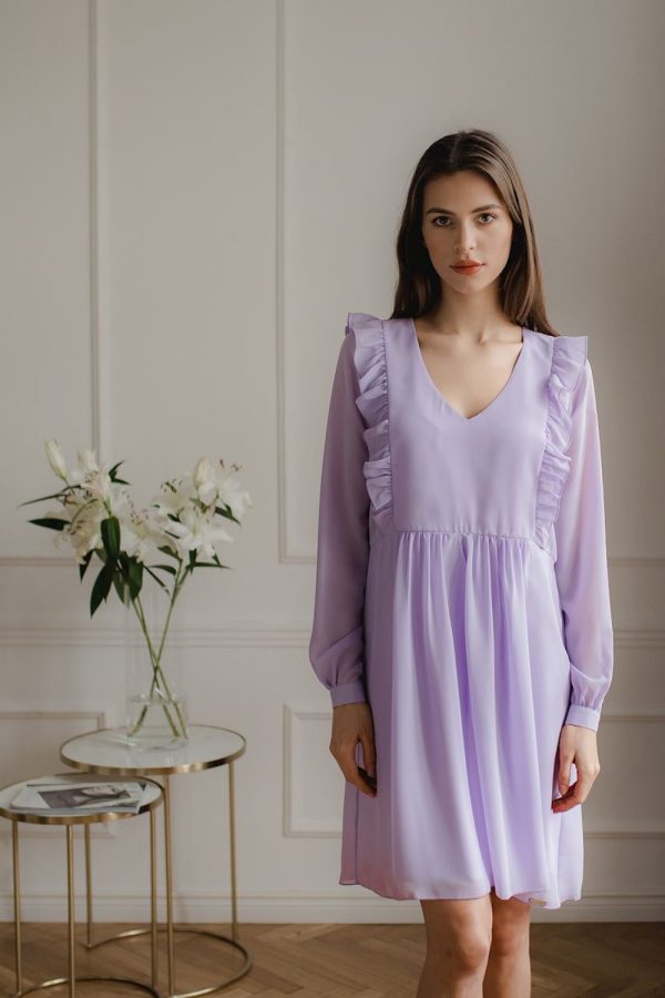 Violet Cocktail Dress in Formal Dresses, Cocktail Dresses with Spandex and Polyester
