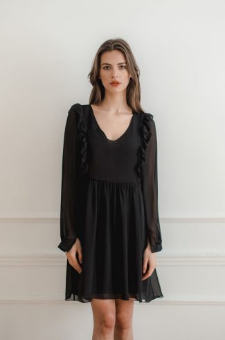 Black Cocktail Dress in Formal Dresses, Cocktail Dresses with Spandex and Polyester