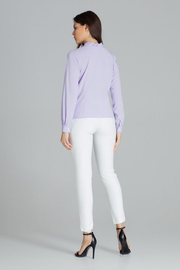Violet Long Sleeve Shirt in Shirts For Women with Spandex and Polyester