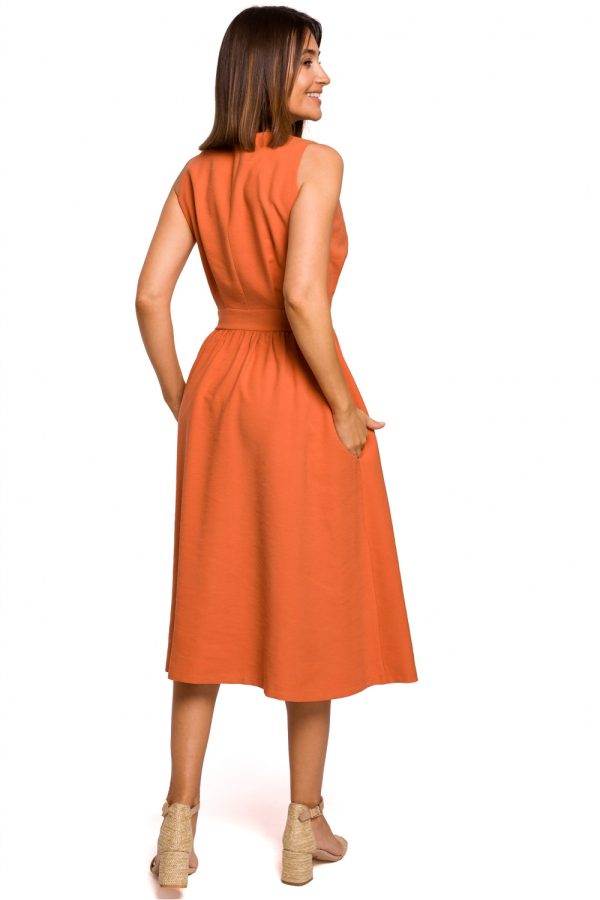 Orange Daydress in Day Dresses with Polyester and Viscose