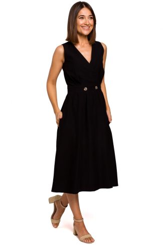 Black Daydress in Day Dresses with Polyester and Viscose