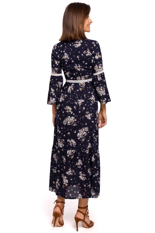 Navy Blue Daydress in Day Dresses with Polyester and Viscose