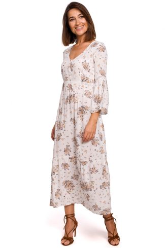 Beige Daydress in Day Dresses with Polyester and Viscose