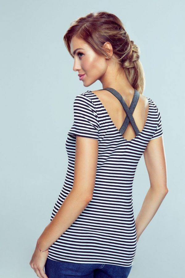 Black Blouse in Women`s Blouses, Tunics with Cotton and Spandex