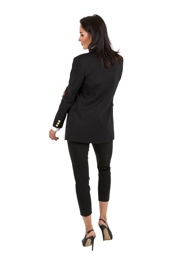 Black Jacket in Jackets, Vests For Women with Cotton, Nylon and Spandex