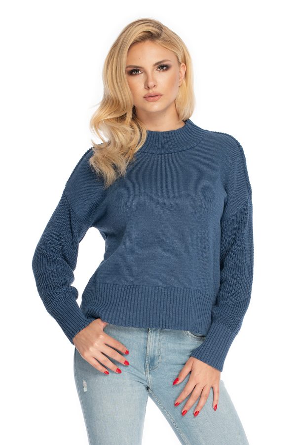 Blue Jumper in Sweaters, Pullovers, Jumpers, Turtlenecks, Boleros, Shrugs with Acrylic and Cotton