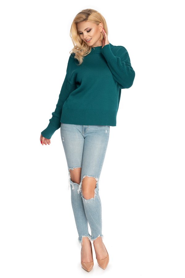Green Jumper in Sweaters, Pullovers, Jumpers, Turtlenecks, Boleros, Shrugs with Acrylic and Cotton