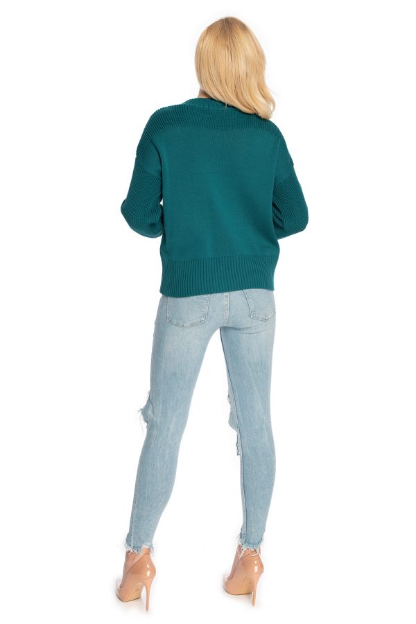 Green Jumper in Sweaters, Pullovers, Jumpers, Turtlenecks, Boleros, Shrugs with Acrylic and Cotton