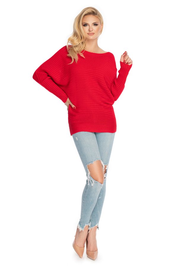 Red Jumper in Sweaters, Pullovers, Jumpers, Turtlenecks, Boleros, Shrugs with Acrylic
