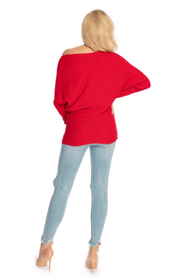 Red Jumper in Sweaters, Pullovers, Jumpers, Turtlenecks, Boleros, Shrugs with Acrylic