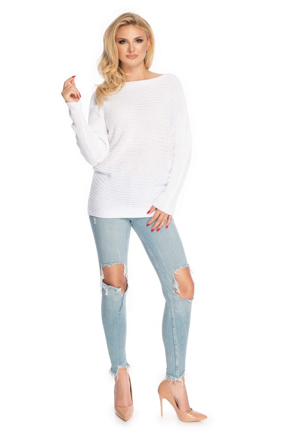 White Jumper in Sweaters, Pullovers, Jumpers, Turtlenecks, Boleros, Shrugs with Acrylic