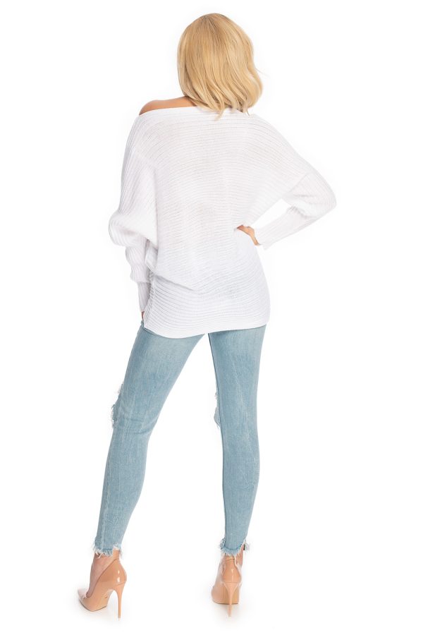 White Jumper in Sweaters, Pullovers, Jumpers, Turtlenecks, Boleros, Shrugs with Acrylic