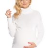 Beige Pregnancy Sweater in Sweter Ciążowy with Acrylic and Cotton